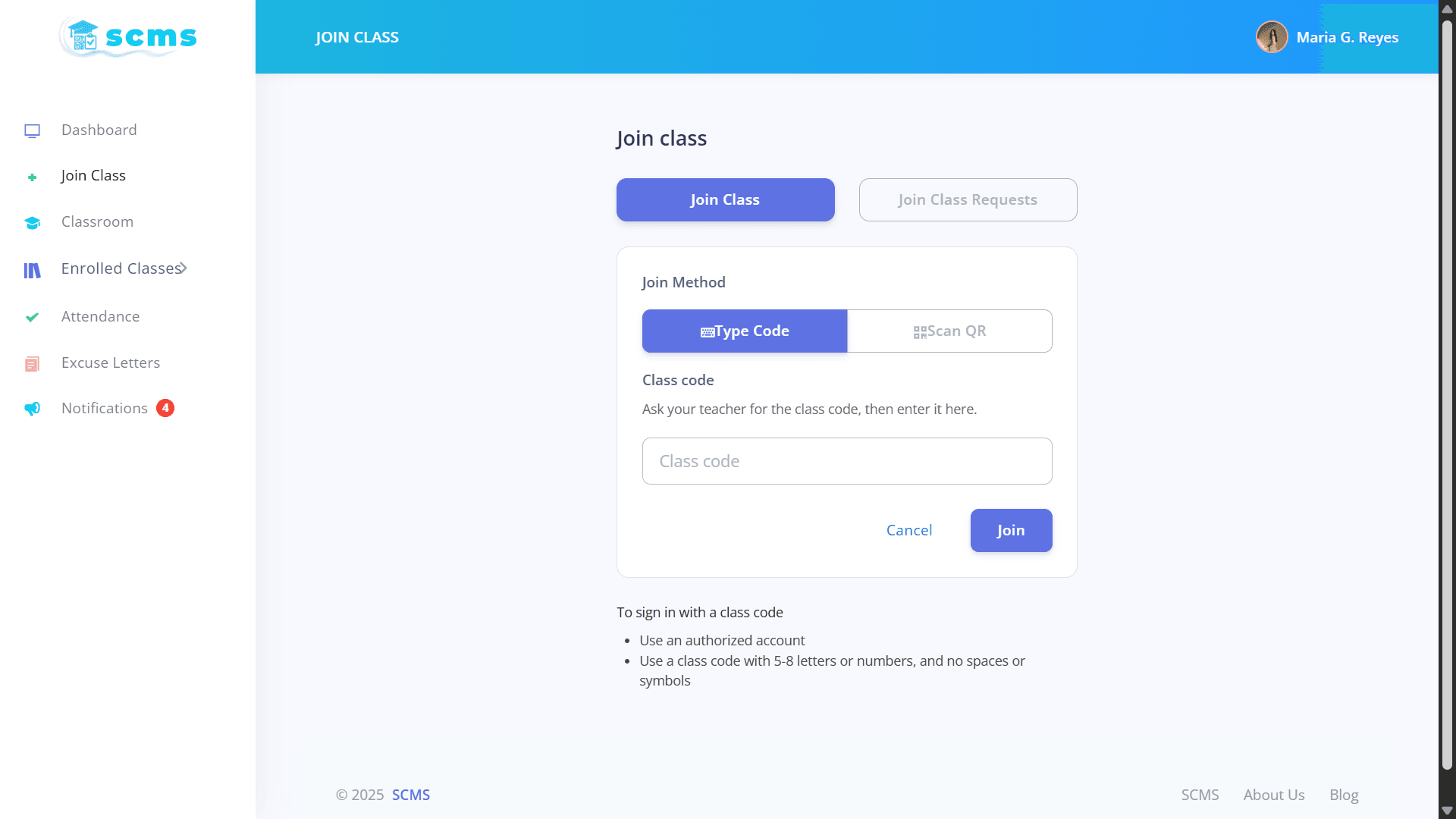 SCMS – Responsive Smart Classroom Management System